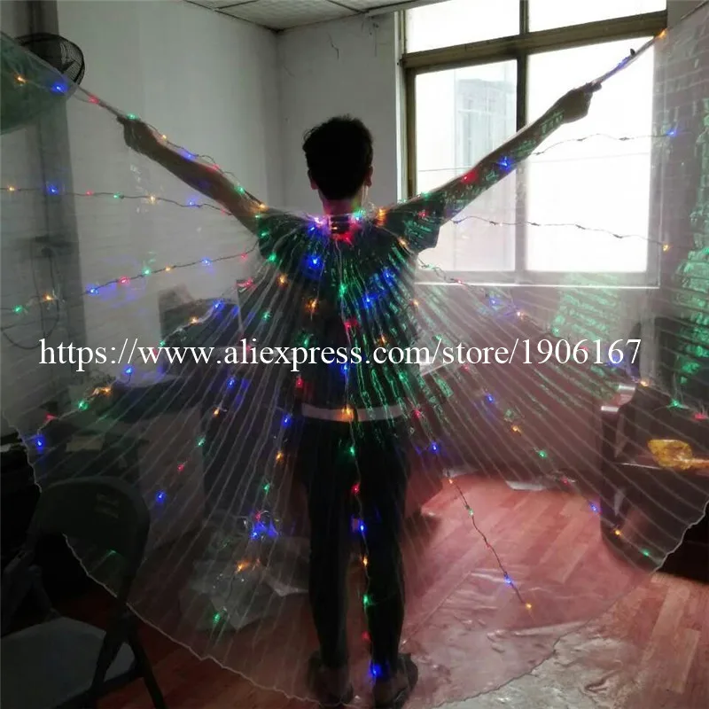 Stafe Performance Prop Women Dancewear Girls DJ LED Wings Light Up Wings Belly Dance Wing Costume01