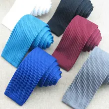 Чистый цвет, Вязаный Галстук/более 20 ярких цветов, однотонный дизайн/ модный стиль, Восстановленный в древнем стиле узкий галстук