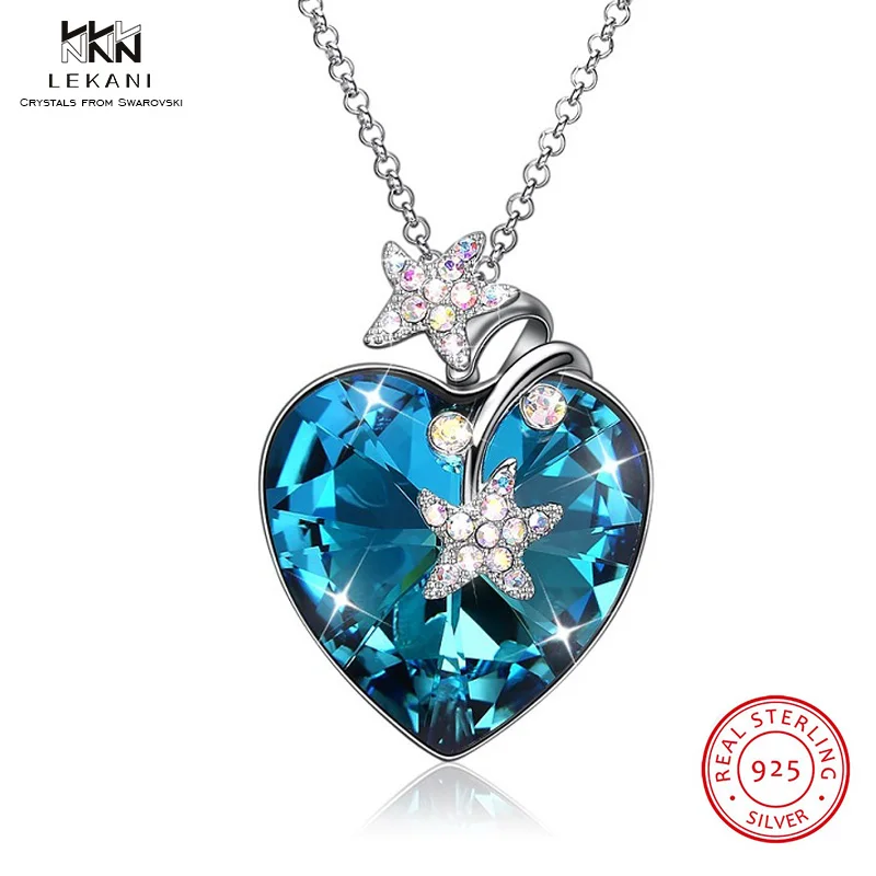 Женское Ожерелье с кристаллами Swarovski LEKANI ювелирное ожерелье подвеской в виде
