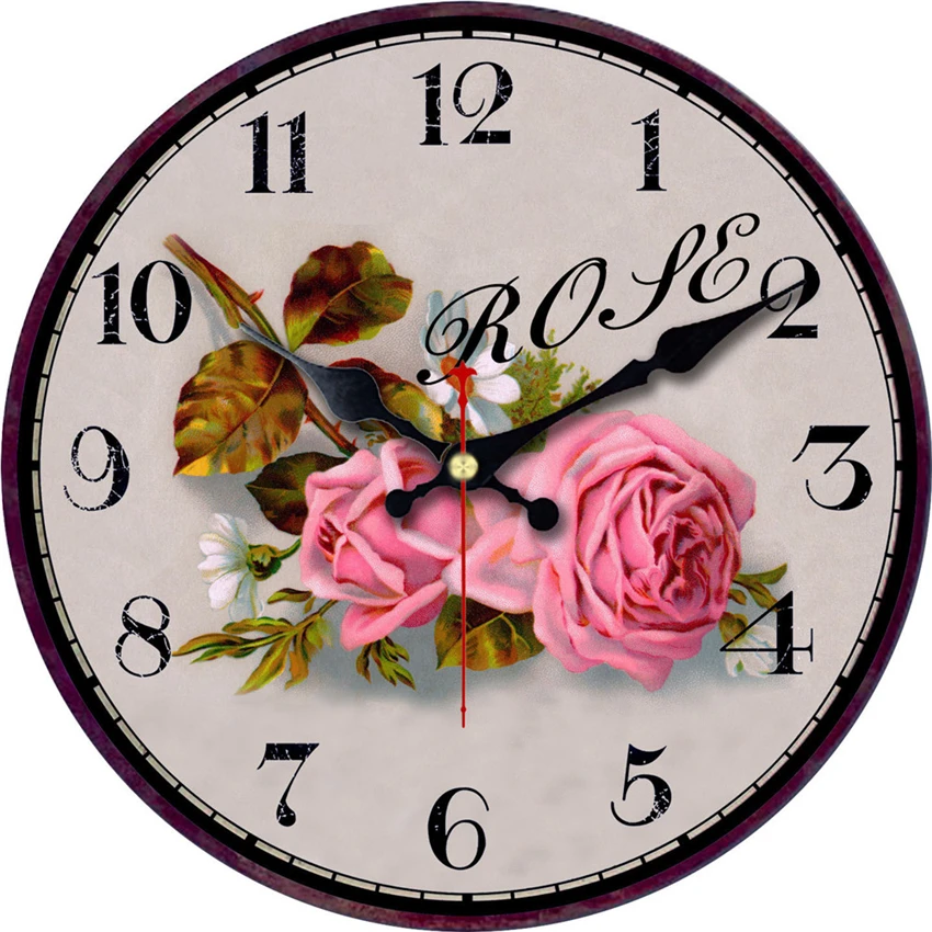Розовые дизайнерские круглые часы для домашнего декора, бесшумные настенные часы для кафе, офиса, кухни, винтажные большие настенные часы, художественные без звука