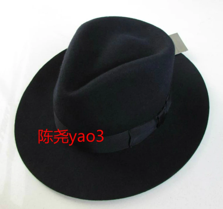 Леди шерстяная шляпа-котелок Шляпа Fedora Войлок Billycock шапки зимняя мода котелок шляпа шерсть шляпы Федора и трибли перо шляпа B-8130