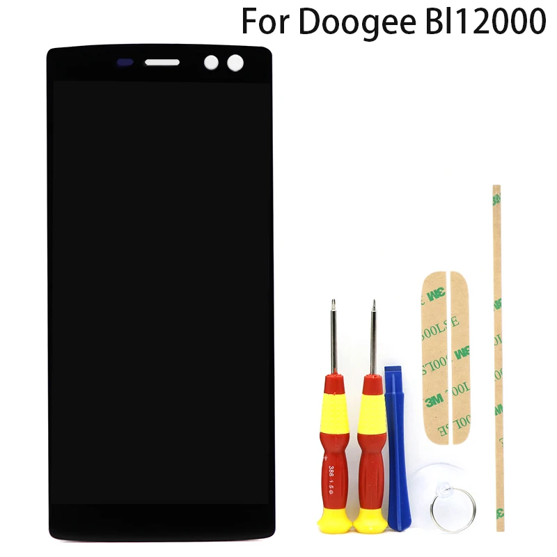 6," Для Doogee BL12000 ЖК-дисплей кодирующий преобразователь сенсорного экрана в сборе bL 12000 Doogee BL12000 Pro lcd черный/синий запасные части