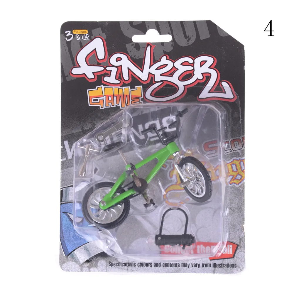 1 шт. мини Finger BMX велосипед Флик Трикс Finger Bikes игрушки BMX модель велосипеда Tech Deck гаджеты Новинка кляп игрушки 10,5 см* 7 см - Цвет: Green1