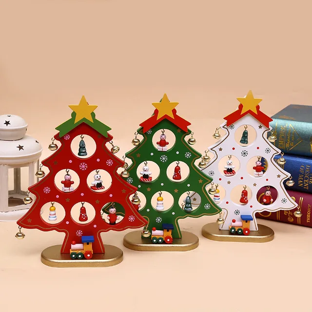 diy cartoon wooden artificial christmas tree ornaments wood mini xmas christmas trees gift ornament table party - Mini Christmas Tree Ornaments diy cartoon wooden artificial christmas tree ornaments wood mini xmas christmas trees gift ornament table party - Mini Christmas Tree Ornaments