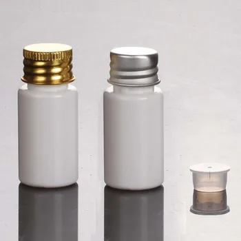 

Free shipping,100pcs,10ml Mini White flat shoulder aluminum bottle cap,Lotion bottle,refillable bottle,cosmetic packaging