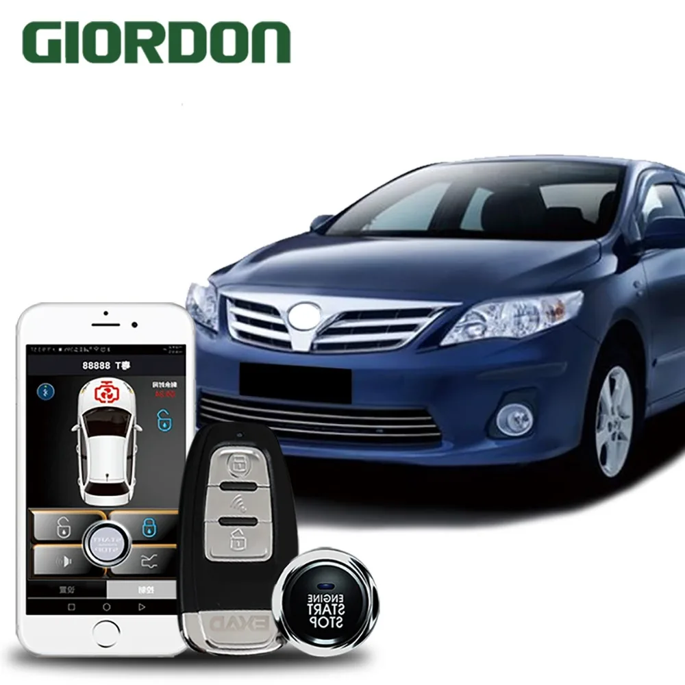 

Corolla 11 car accessories Keyless Entry Comfort System PKE Phone APP Remote Start Car Engine Car Alarm Push 913