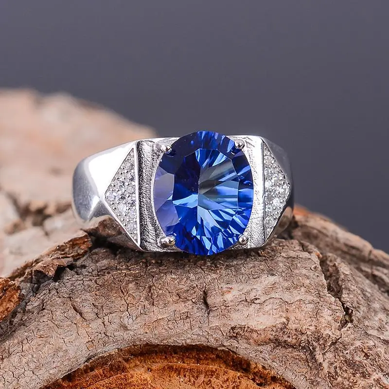 Kjjeaxcmy Fine Jewelry 925 Silver Inlaid With Natural Tanzanite Color