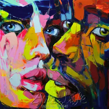 

Palette knife painting portrait Palette knife Face Oil painting Impasto figure on canvas Hand painted Francoise Nielly 17