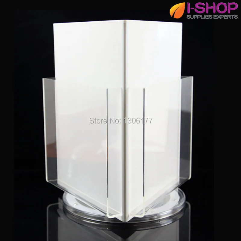 Rotating Countertop Display 3 Sided Magazine Size Displays Brochure Rack Table Holder Features