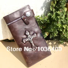 3 цвета мужской кожаный бумажник-мужской s длинный кошелек для кредитных карт