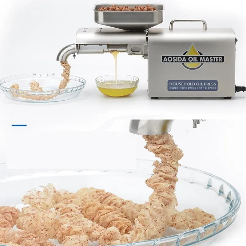 

220V Automatic Commercial Electric Food Oil Press Machine Multifunction Peanut Soybean Seasame Flaxseed Healthy Oil Maker