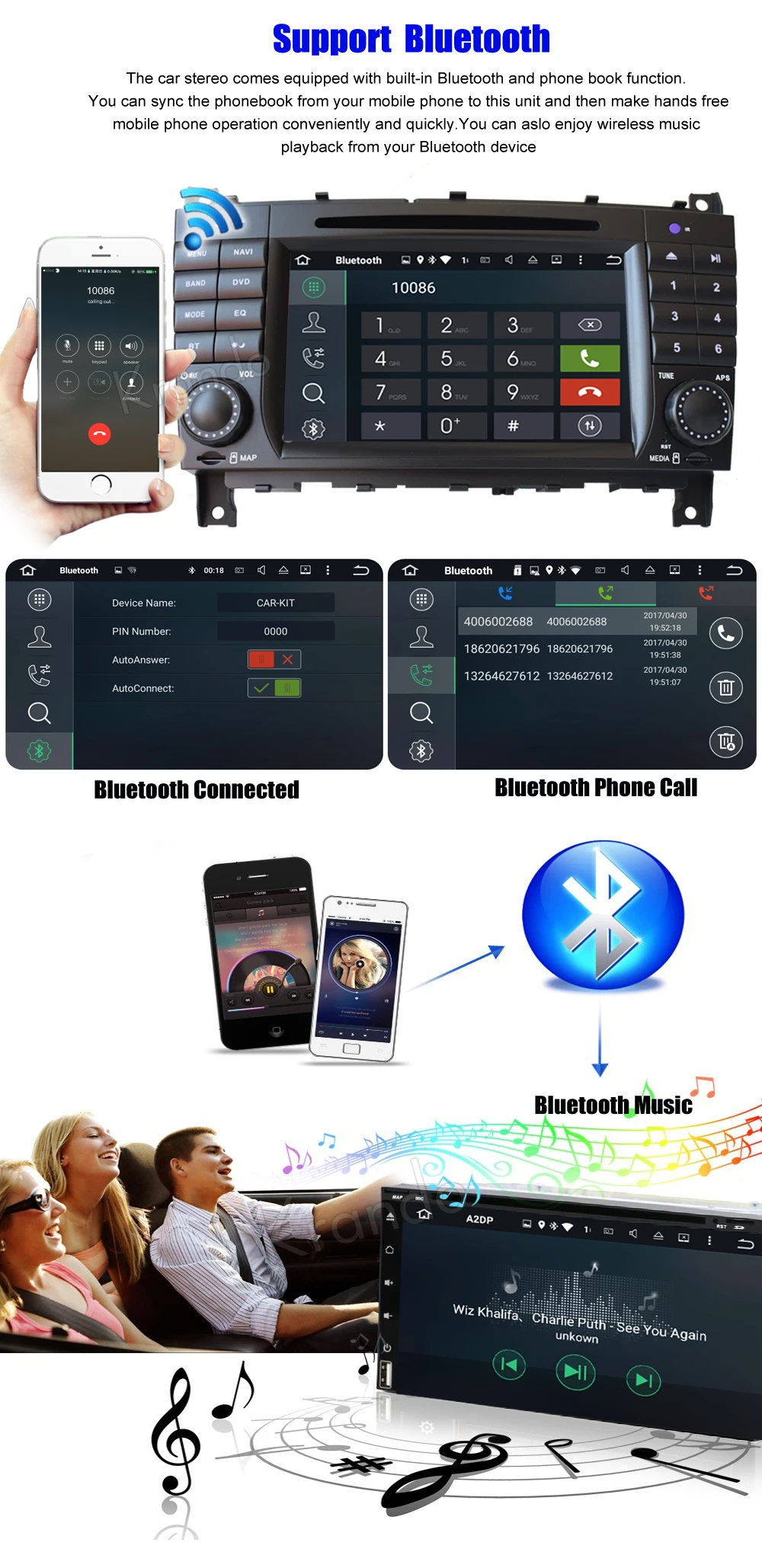 krando benz w203 2004 2005 2006 2007 android car radio gps dvd player navigation multimedia system (2)