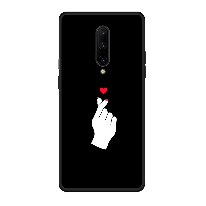 Черный матовый чехол для телефона Oneplus 7 Pro Mini Heart чехол s для OnePlus 7 One Plus 7 Pro 1+ 7Pro Мягкий ТПУ чехол для пары - Цвет: 17