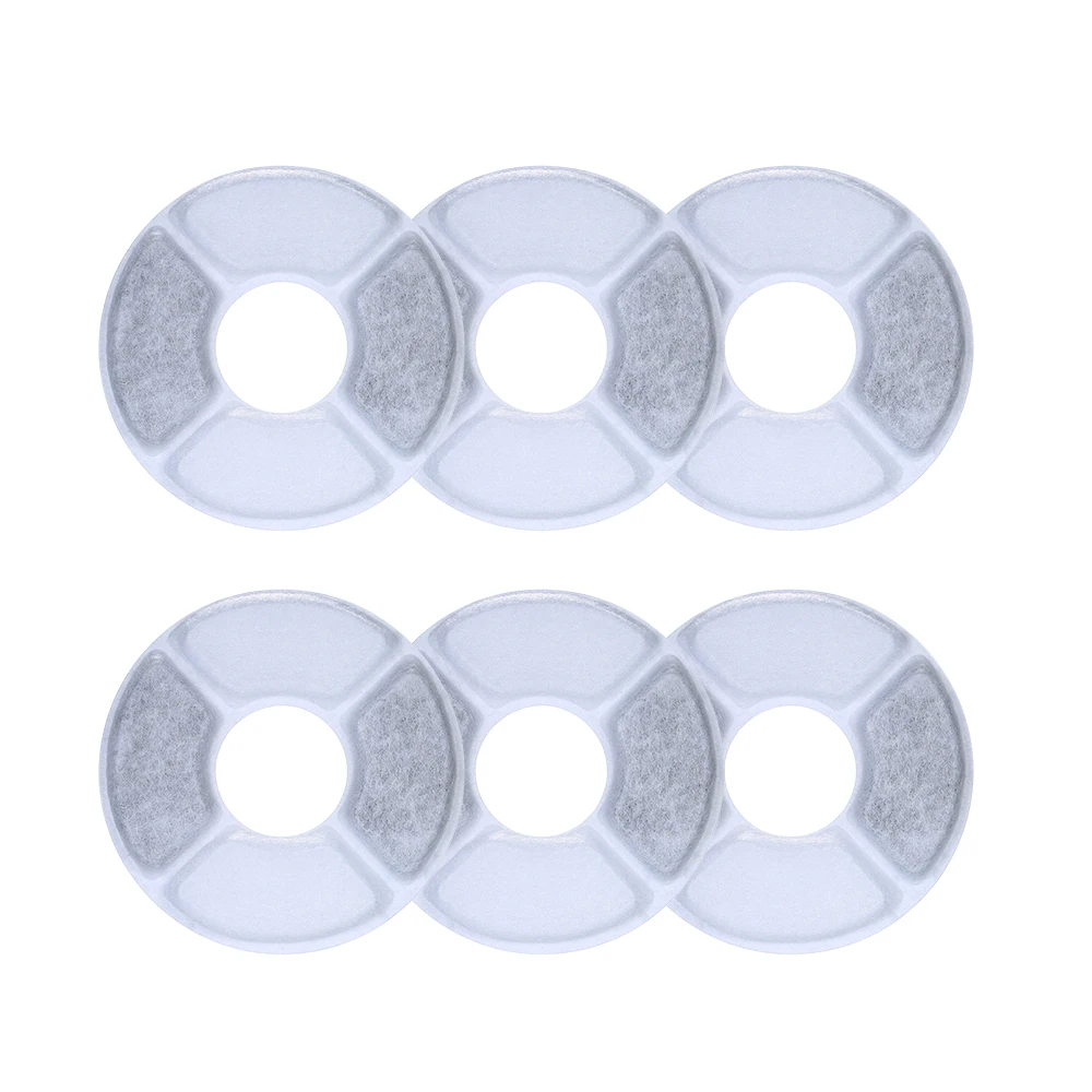 

6pcs/set Filter Element Pet Water Dispenser Accessories Activated Carbon Filters for Pet Cat Dog Water Dispenser