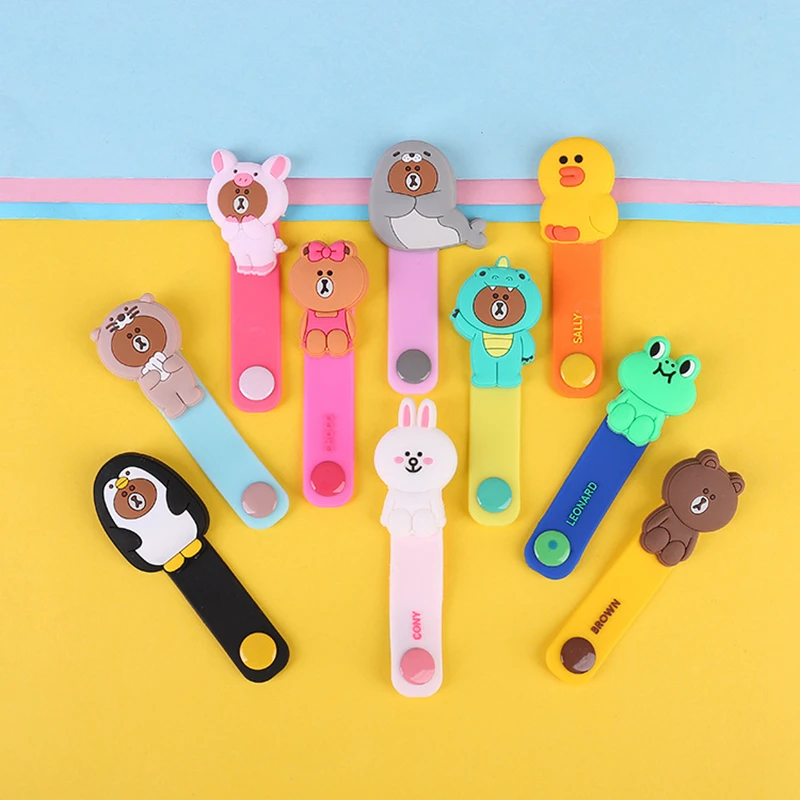 Cartoon Brown Bear Silica Gel Cable Winder Earphone Protector USB Unisex Phone Holder Accessory Organizers Travel Accessories Cartoon Brown Bear Silica Gel Cable Winder Earphone Protector USB Unisex Phone Holder Accessory Organizers Travel Accessories