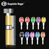 Door Lock Brass Cylinder Single Open Sided Blade Break Anti Pry Stainless Steel Bar Brass  Snake Groove Cylinder Color 10 Keys ► Photo 1/4