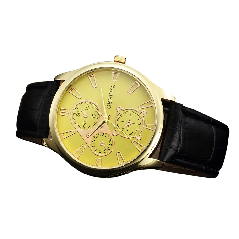 Модные Ретро дизайн кожаный ремешок Сплав Кварцевые наручные часы бизнес часы мужские брендовые Роскошные спортивные цифровые Relogio Masculino