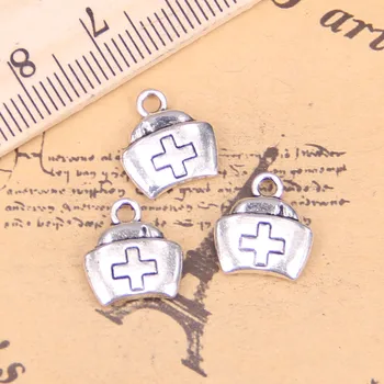 

80pcs Jewelry Charms first aid kit cross 13x12mm Antique Silver Plated Pendants Making DIY Handmade Tibetan Silver Jewelry