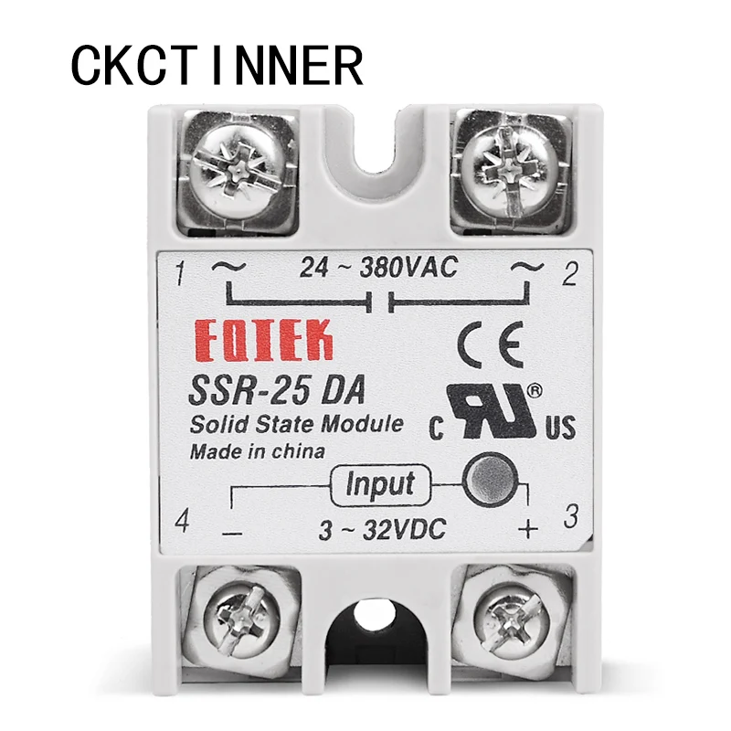 1 шт. твердотельные реле SSR-25DA 25A SSR-10DA SSR-40DA 5-24VDC до 24-380V AC SSR 25DA6-20mA - Габаритные размеры: SSR-25DA