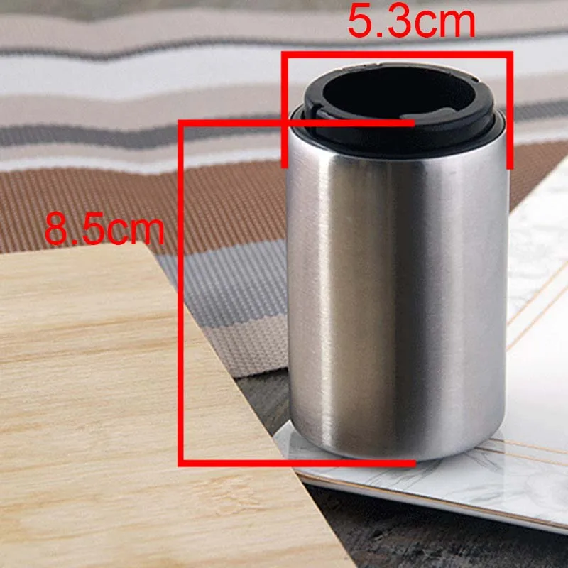 Stainless Steel Automatic Bottle Opener Beer Wine Can Cap Catcher Bar Tool