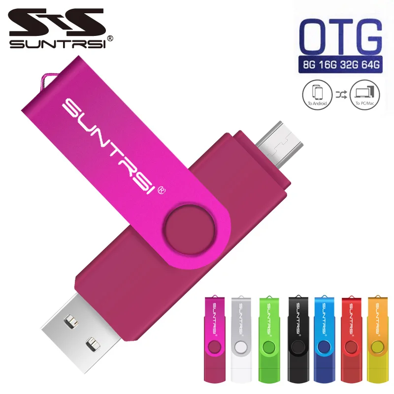Дешевый Suntrsi USB флеш накопитель OTG 4 ГБ 8 ГБ 16 ГБ 32 ГБ Флешка смартфон карта памяти планшет ручка PC накопитель usb накопитель для внешнего хранения данны...