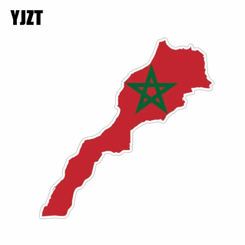 

YJZT 16.8CM*5CM Personality Morocco Decal Map Car Sticker Accessories 6-0593