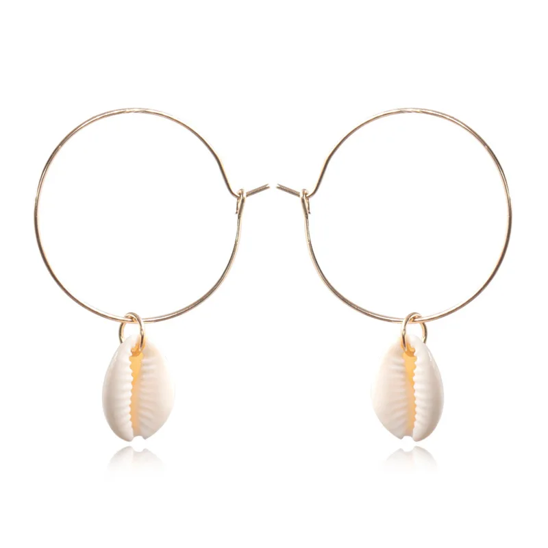 

Fashion pop jewelry natural shell earrings irregular shell pendant earrings geometric earrings for women party jewelry PP