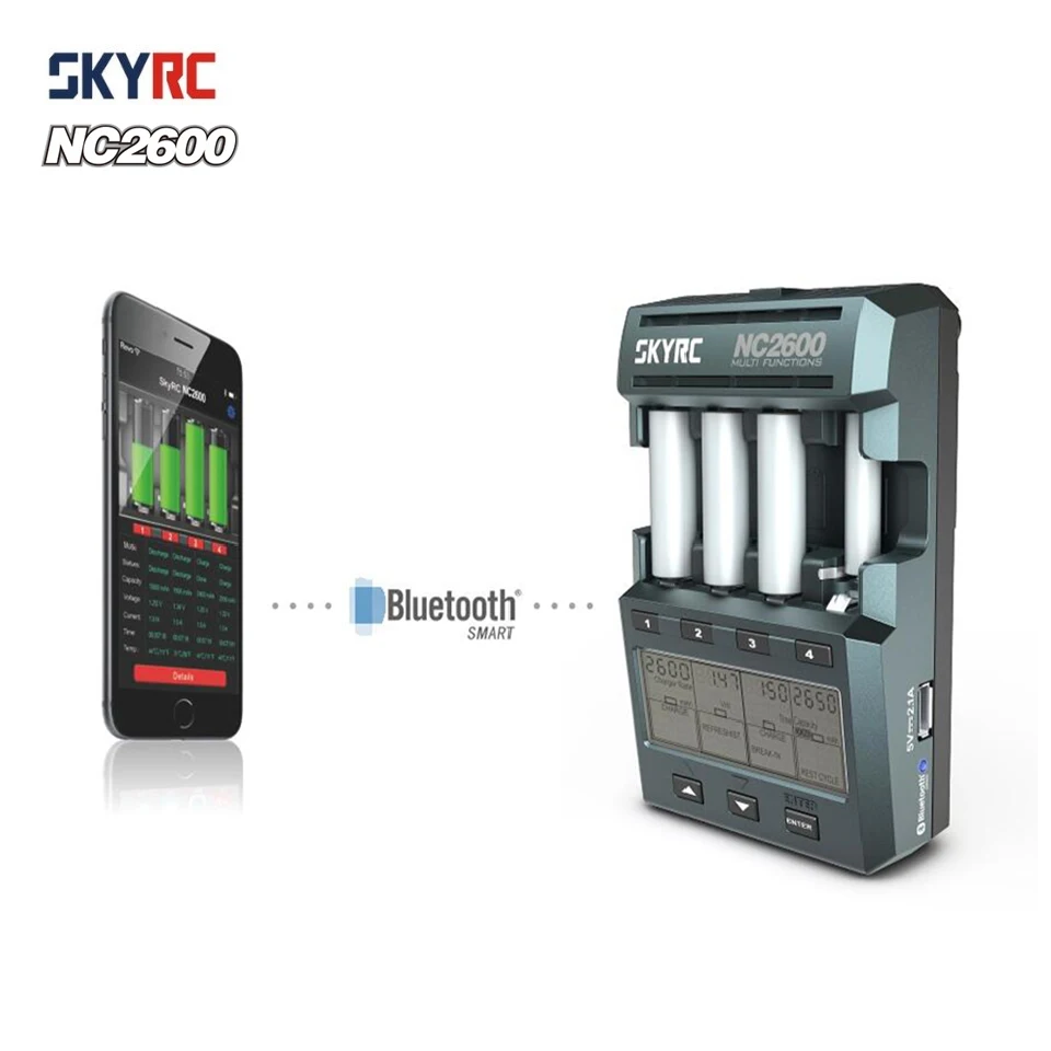 SKYRC NC2600 анализатор зарядное устройство для AA AAA батарея СОП с Bluetooth аккумуляторная