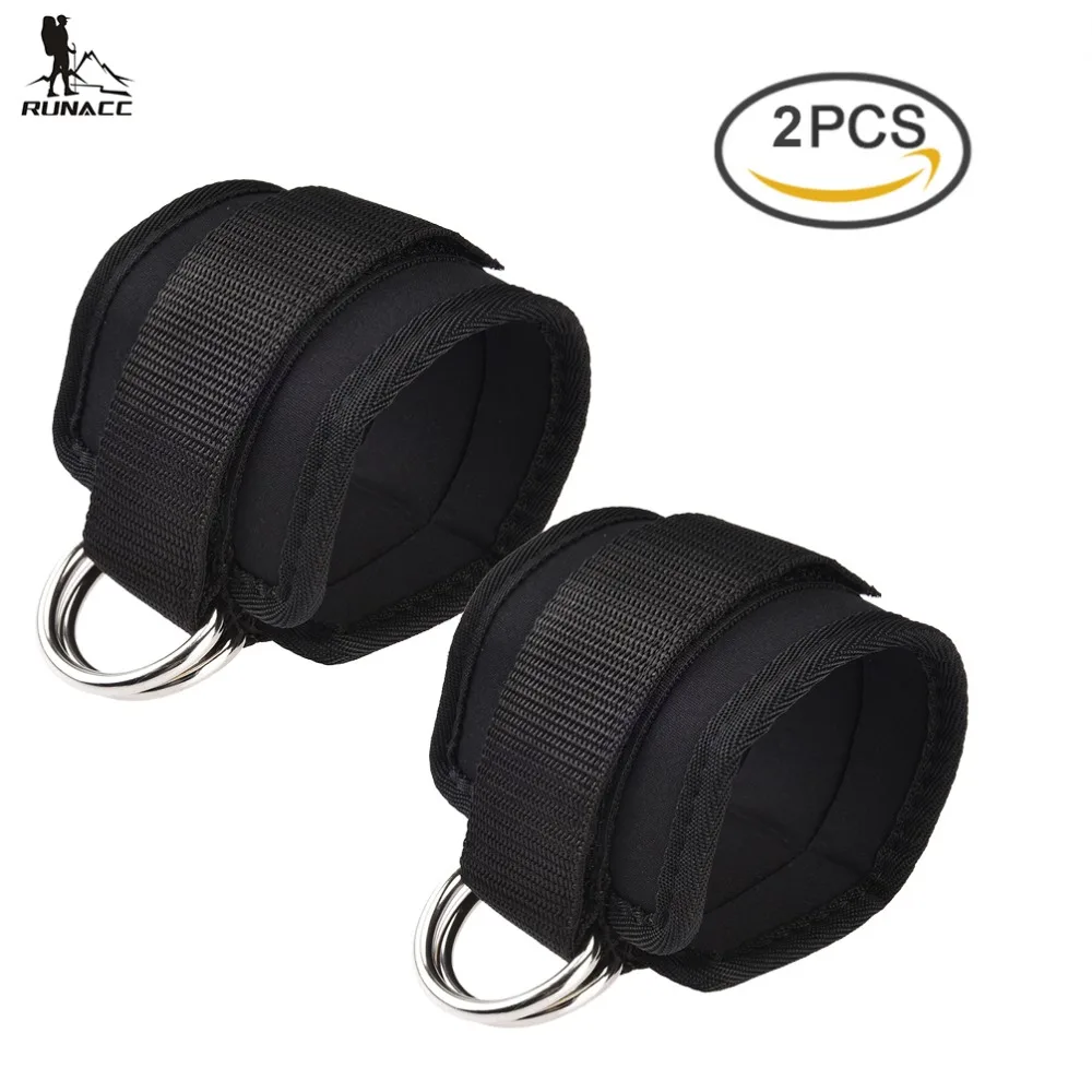 

RUNACC Resistance Band D-ring Ankle Straps Workouts with Durable Cuffs for Ab Leg Glute Exercises Home Gym Fitness Equipment