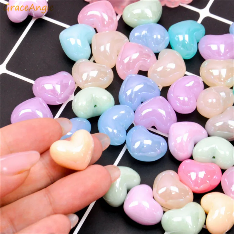 

GraceAngie 10pcs/pack Symphony Pearl Heart Love Heart Shape DIY Jewelry Accessories Girl Heart Halloween Gift
