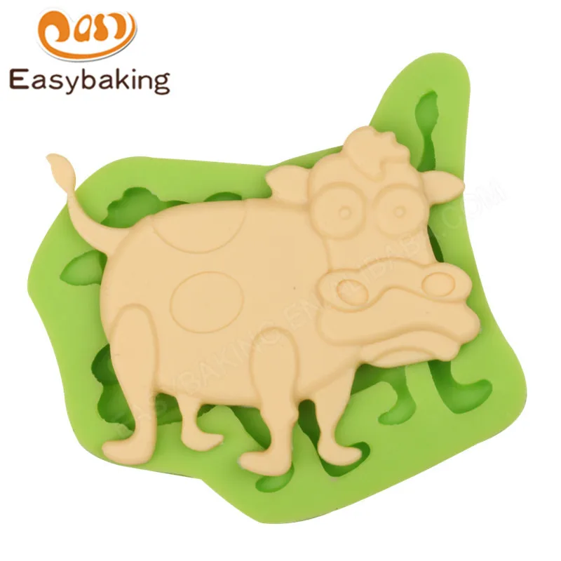 ES-0038 Cow Silicone Molds Fondant Mould for cake decorating