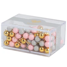 120pcs Pink Series Push Pins Office Decorative Gift Stationery Colored Thumb Tack Message Cork Board Pushpin Thumbtack