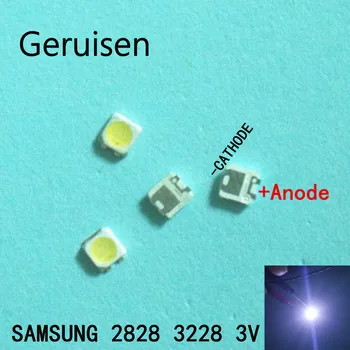 

400PCS FOR SAMSUNG 2828 LED Backlight TT321A 1.5W-3W with zener 3V 3228 2828 Cool white LCD Backlight for TV TV Application