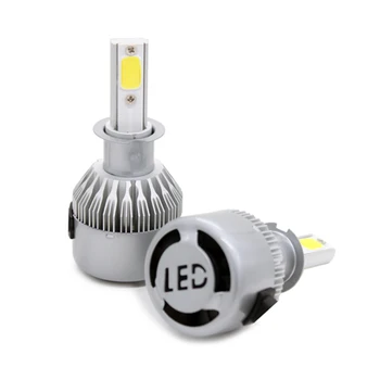 

2Pcs/Set SUNKIA Car LED Headlight C6 COB Auto Headlamp H3 30W 3800LM 8-48v DC High Bright Car Styling Replacement Headlight