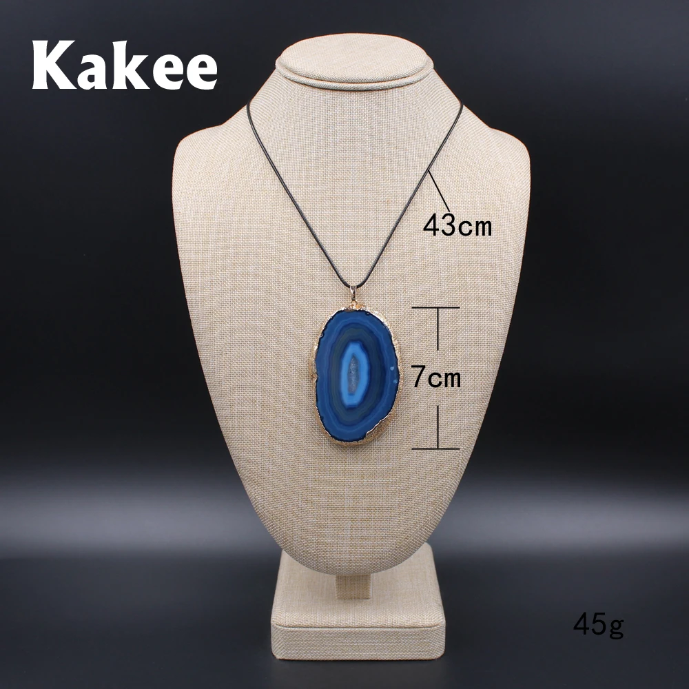Kakee высококачественное асимметричное ожерелье с натуральным кристаллом