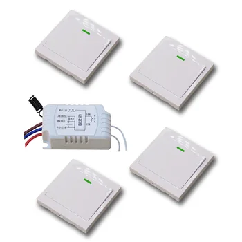 

Smart Home Manual With Wireless Remote Control Switch AC220V Relay Receiver + Transmitter For LED Light Lamp 315Mhz/433.92MHZ