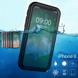 Чехол для Iphone X Iphone 7 полный завернутый антидетонационных Водонепроницаемый Сенсорный экран Дайвинг Плавание Iphone 6 6S 7 8 плюс Чехол