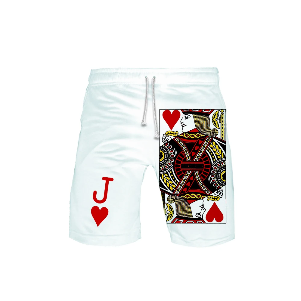 Poker 3D Jack queen King мужские шорты Горячая лето Homme Модные бермуды Уличная одежда Карго