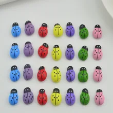 20 штук DIY ручной работы домашнего вечерние праздничные украшение на холодильник для детей игрушки деревянные Божья коровка стены Стикеры