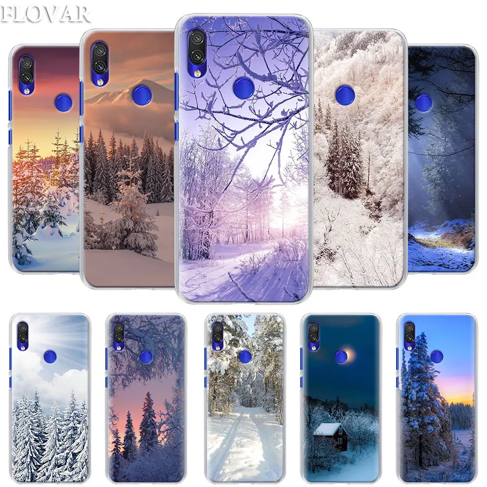 Зимний Снежный лес чехол для телефона для Xiao mi Red mi 7 5 6 Pro Note 7 Pro 5 5A 6 mi A1 A2 8 Lite 9 чехол Coque