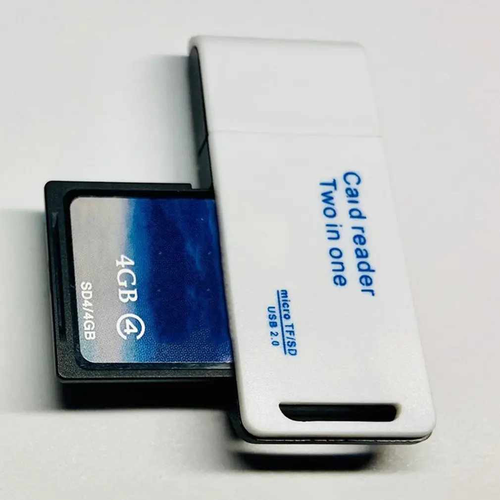 

2-In-1 Card Reader Tf/Sd Card Reader Usb 2.0 High-Speed Card Reader Compatible Portable Durable Useful