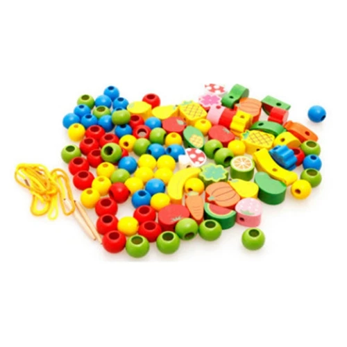 82pcs Cute beaded toy hedgehog wooden math toys for kids 2-4 years old baby brinquedos wood montessori Educational toy fun games