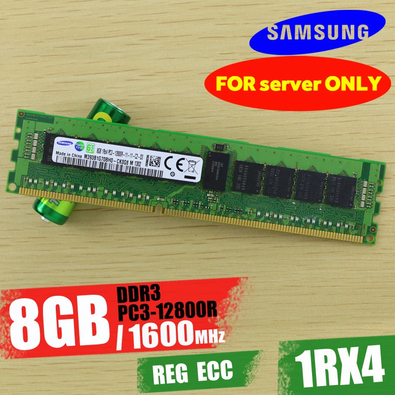 

Samsung 8GB PC3 12800R DDR3 1600MHz 8G 1Rx4 REG ECC High Quality server memory RAM 100% normal work Free shipping sell 1333 1866