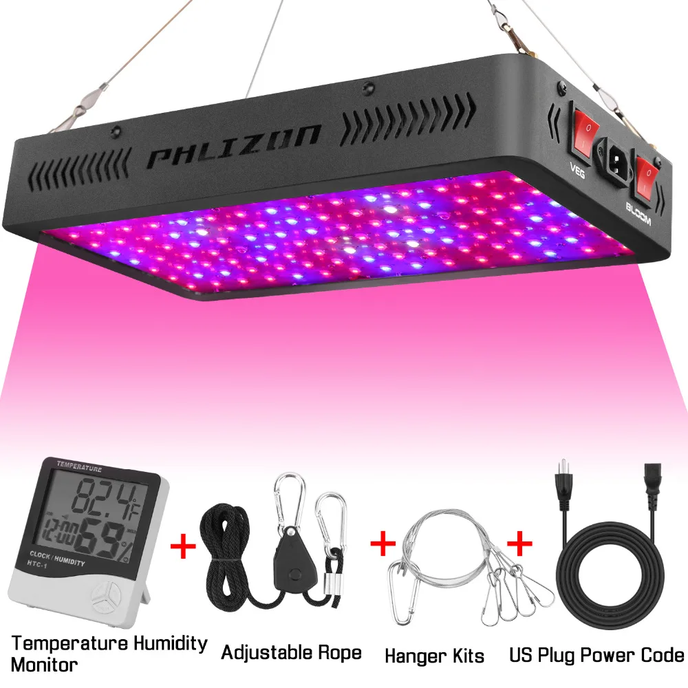 

Full Spectrum 1200W Led Grow Light Panel,Daisy Chain Connection, Plant Growing Lamp for Vegetable Budding Horticulture Indoor