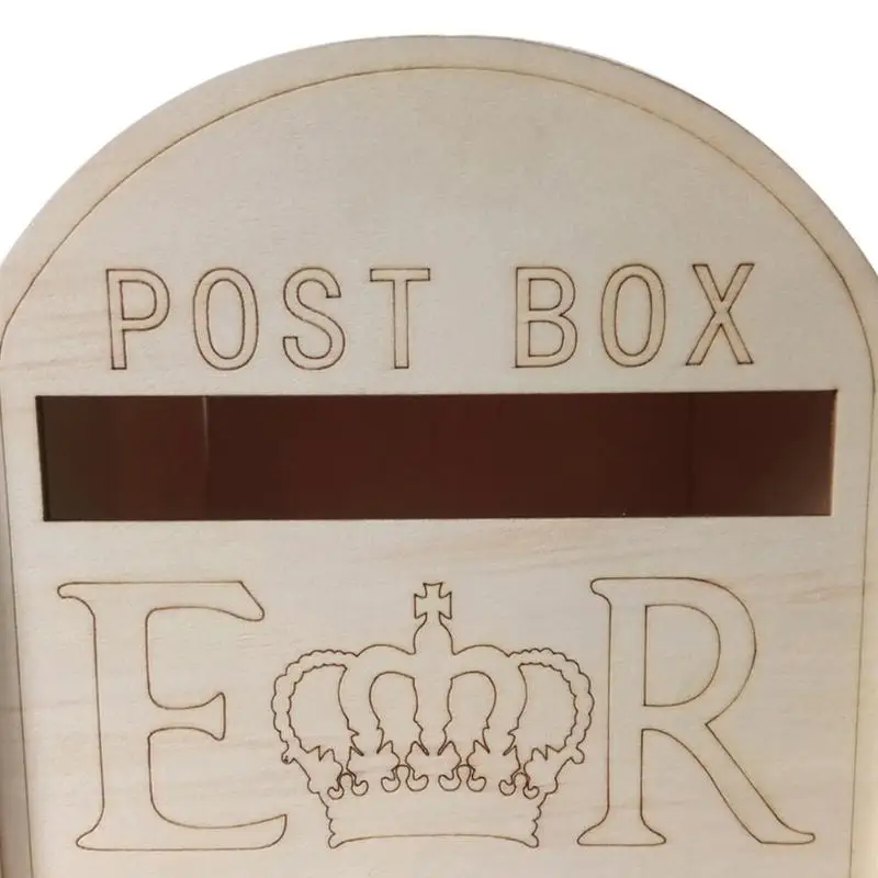 Деревянный Свадебный почтовый ящик имя карты Королевская почта Стиль Изысканный Ретро персонализированный почтовый ящик с замком Свадебные украшения