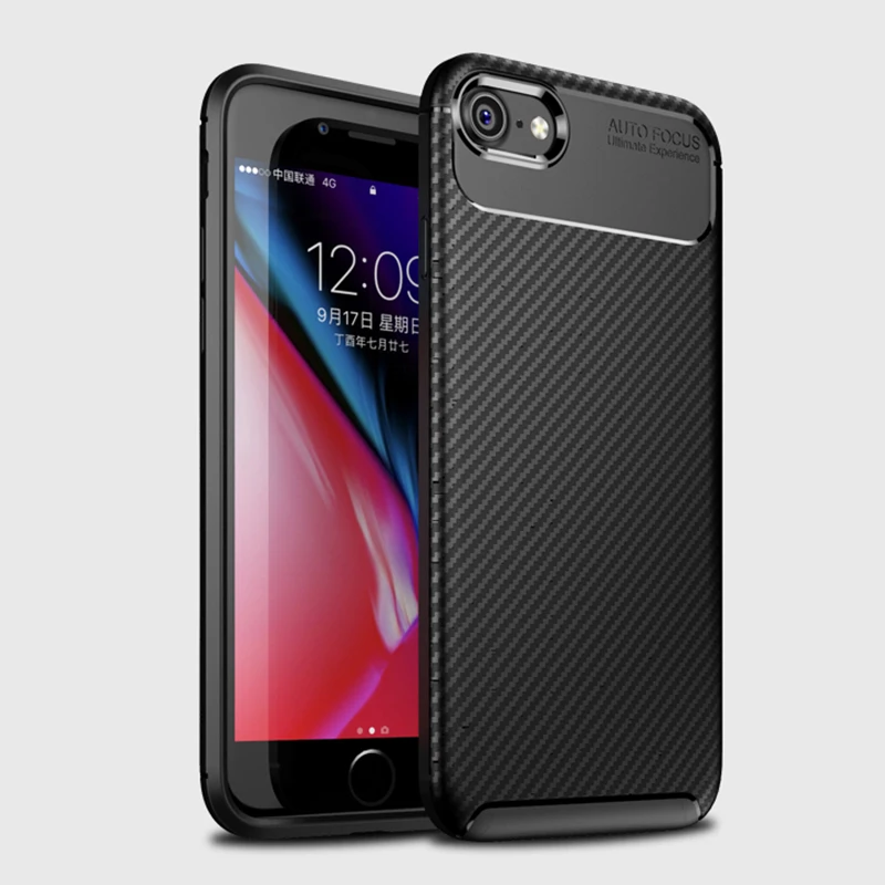 buy Frosted Soft Armor Case For iPhone 6 6S 7 8 Plus Case Carbon Fiber TPU Protective Cover For iPhone X XS Max XR Cover Case P15