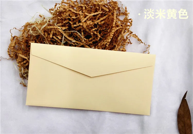 5# разъемная застежка-молния бумажные конверты Цветной Envelopes130 GMS 220x110 мм конверты толстые Цветной конверты 100 шт - Цвет: BEIGE