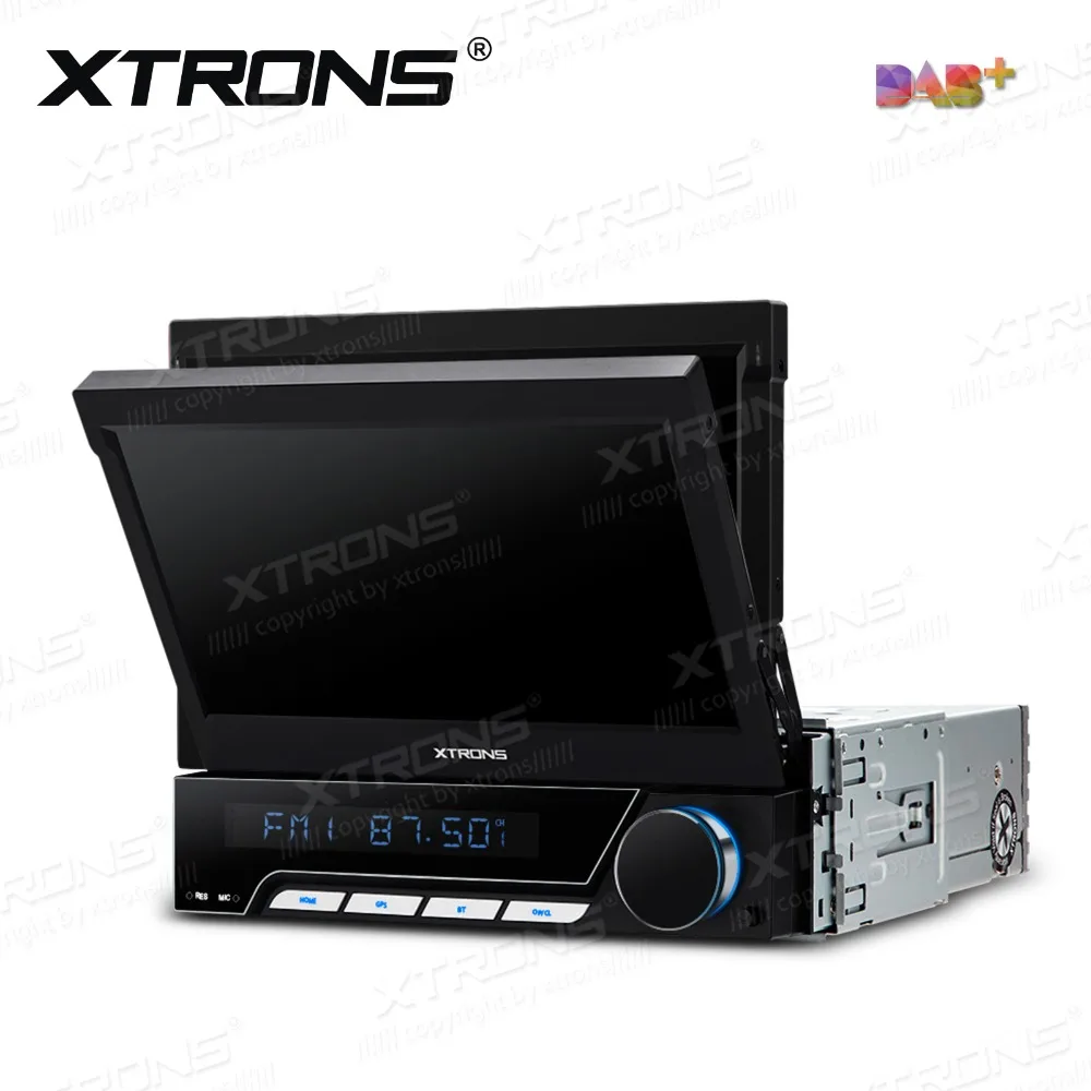 Excellent XTRONS Universal 7 inch Motorized Digital Motorized Detachable face panel Single 1 Din Car DVD Player Radio GPS Navigation DAB+ 2