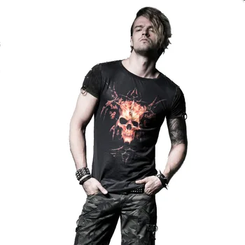 

Punk summer new products Horned ghost do old men t-shirt digital printing shirts