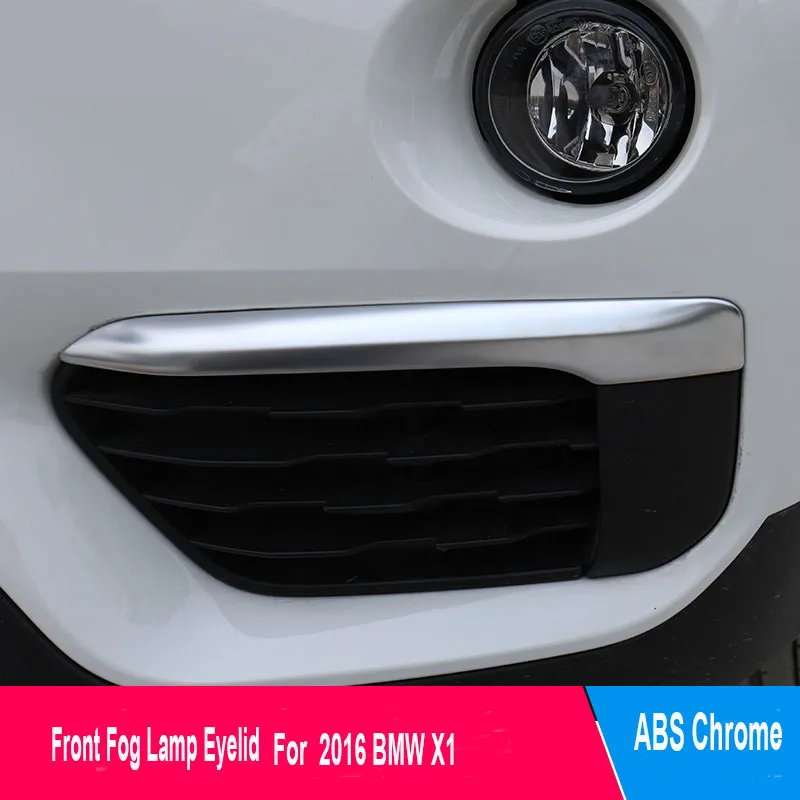 

2PCS Chrome Front Fog Light Lamp Eyelid Stripe Cover Trim For BMW X1 F48 2016 2017